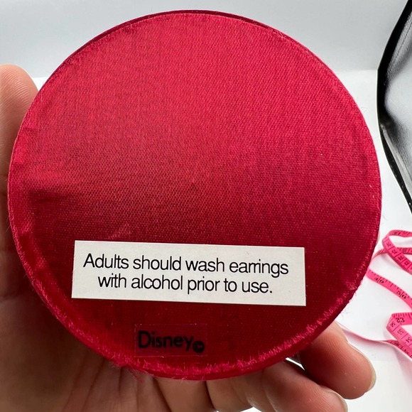 Vintage Disney Co Mickey Mouse 3 Set Red Green Gold Dangle Stud Earrings W Box - Picture 3 of 7
